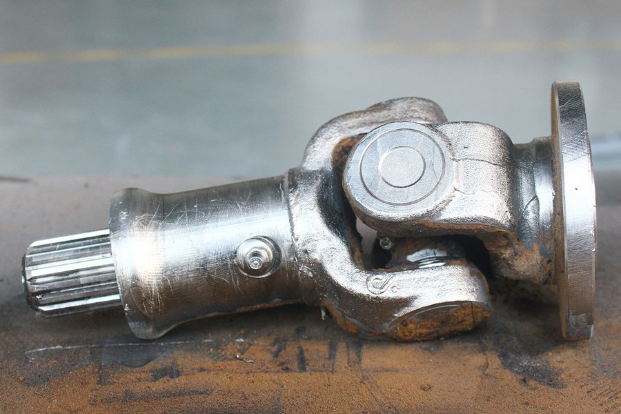 Rusty metal after laser cleaning