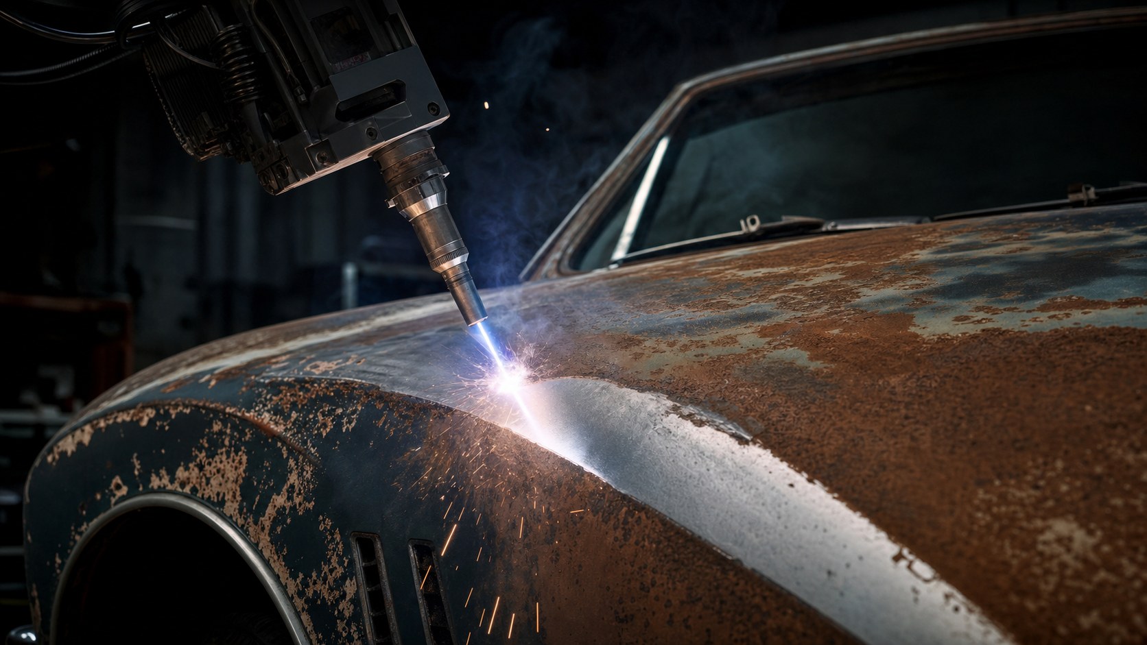 Laser cleaning automotive restoration classic car NJ