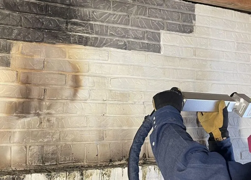 Residential estate ironwork staircase railing laser cleaning NJ